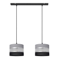 Suspension filaire HELEN 2xE27/60W/230V noir/gris/argent