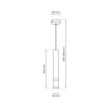 Suspension filaire JOKER 1xGU10/25W/230V noir/chrome mat