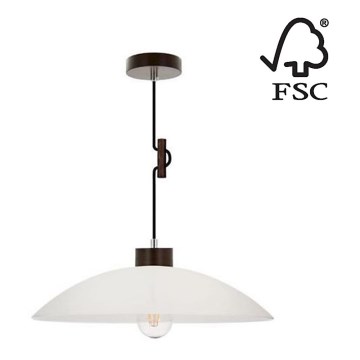 Suspension filaire JONA 1xE27/60W/230V hêtre - certifié FSC