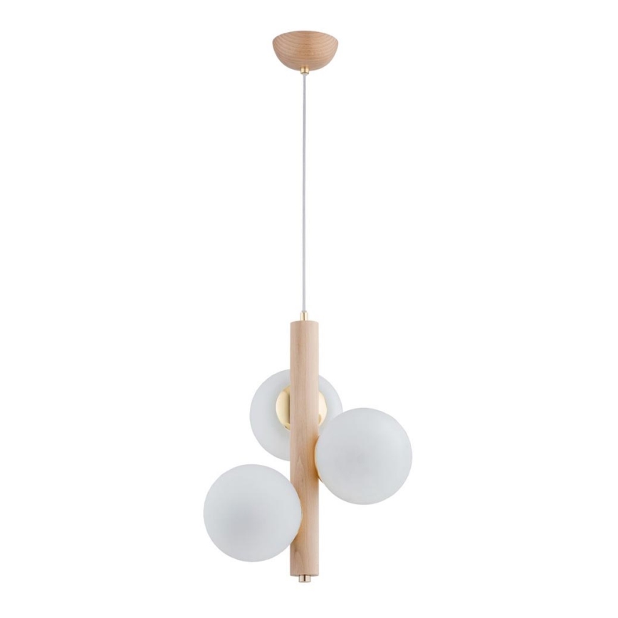 Suspension filaire KANET 3xE14/40W/230V beige/blanc