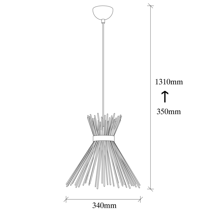 Suspension filaire KIRPI 1xE27/40W/230V noire