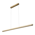 Suspension filaire LED/22W/230V 4000K 120 cm frêne/bois massif