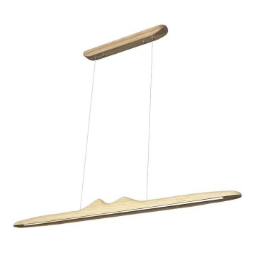 Suspension filaire LED/22W/230V 4000K 120 cm frêne/bois massif