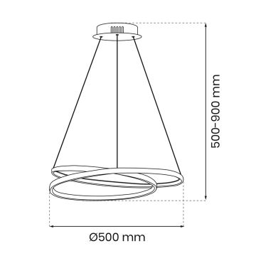 Suspension filaire LED LUCERNO LED/48W/230V noir