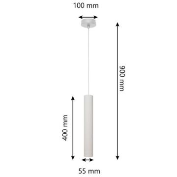 Suspension filaire LED TUBA 1xGU10/6,5W/230V blanc