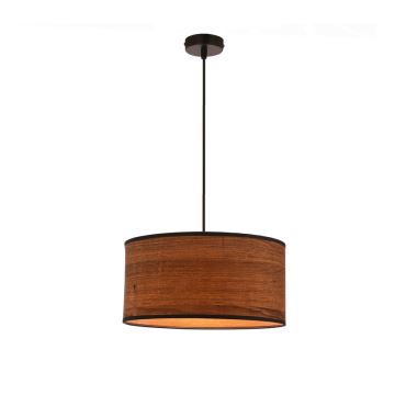 Suspension filaire LEGNO 1xE27/40W/230V d. 30 cm marron