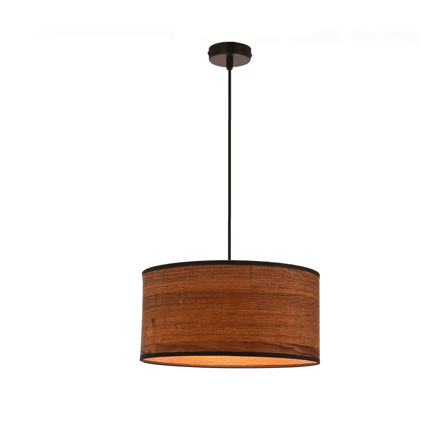 Suspension filaire LEGNO 1xE27/40W/230V d. 30 cm marron