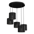 Suspension filaire LOFT SHADE 5xE27/60W/230V noir