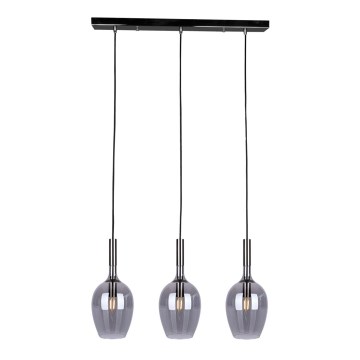 Suspension filaire LUGANO 3xE14/40W/230V gris