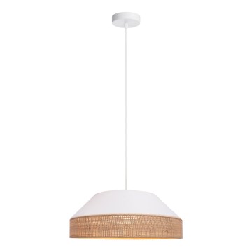 Suspension filaire MANISO 1xE27/60W/230V d. 45 cm blanc/beige