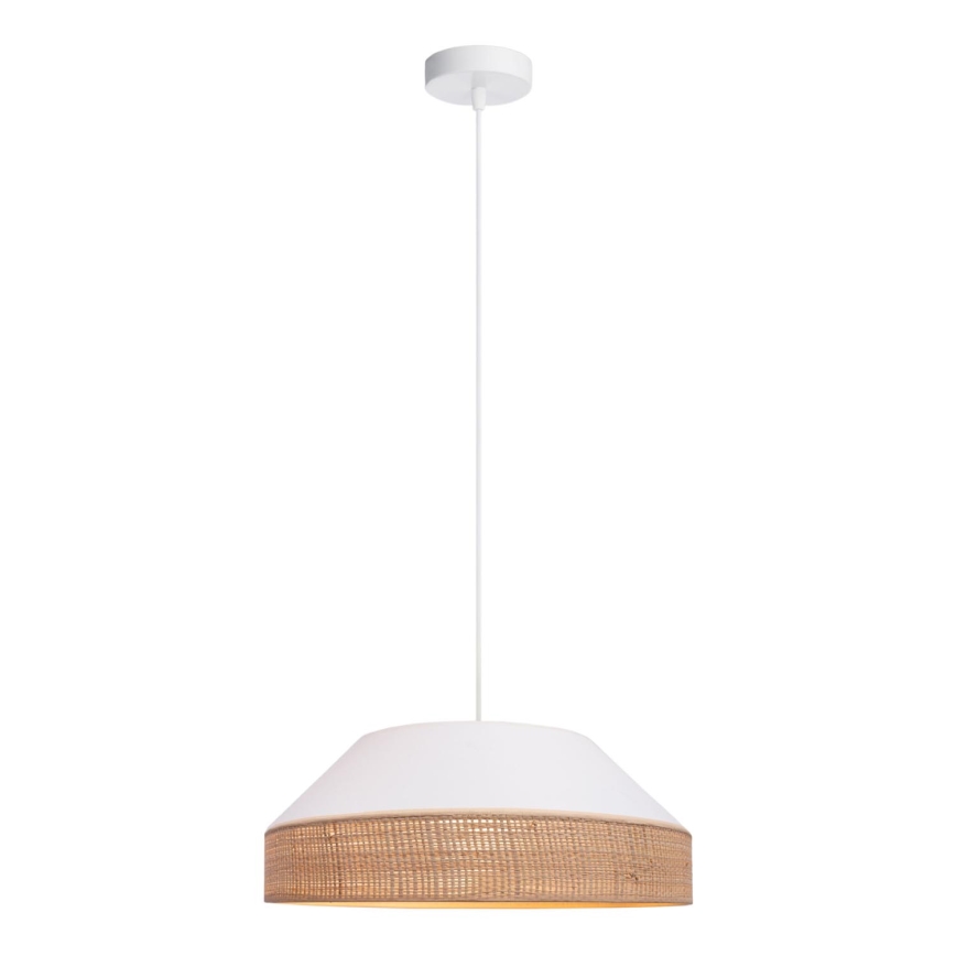 Suspension filaire MANISO 1xE27/60W/230V d. 45 cm blanc/beige