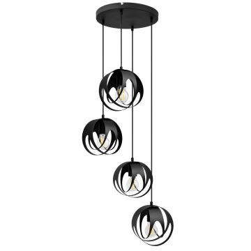 Suspension filaire MOONLIGHT 4xE27/60W/230V noir