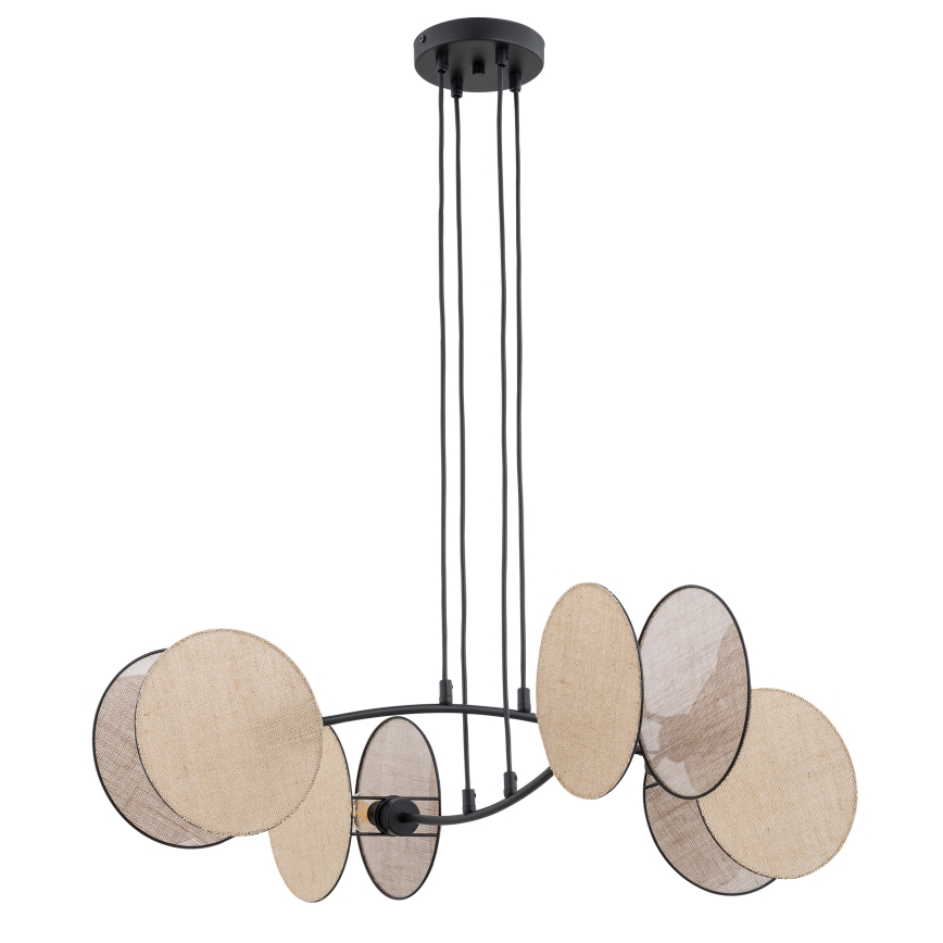 Suspension filaire MOTIF 4xE27/15W/230V beige