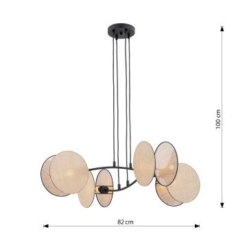 Suspension filaire MOTIF 4xE27/15W/230V beige