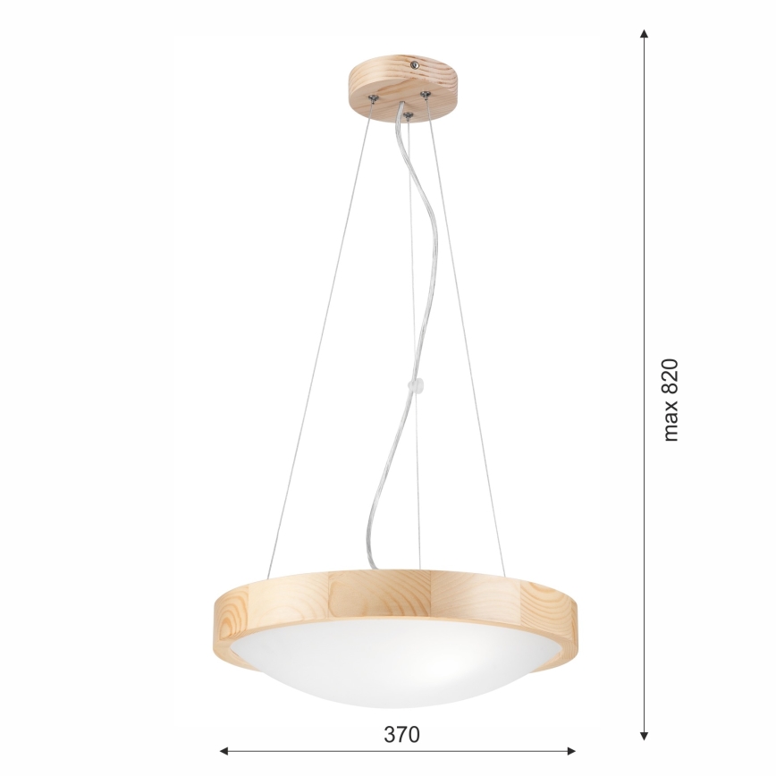 Suspension filaire NATURAL SLIM 2xE27/60W/230V ø 37 cm pin