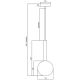 Suspension filaire NIKO 1xG9/9W/230V d. 15 cm doré
