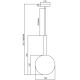 Suspension filaire NIKO 1xG9/9W/230V d. 20 cm doré