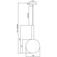 Suspension filaire NIKO 1xG9/9W/230V d. 20 cm noir