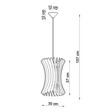 Suspension filaire ORIANA 1xE27/60W/230V