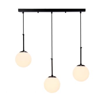 Suspension filaire POMPEI 3xE27/40W/230V noir