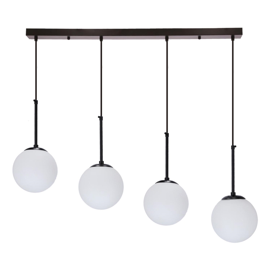 Suspension filaire POMPEI 4xE27/40W/230V noir