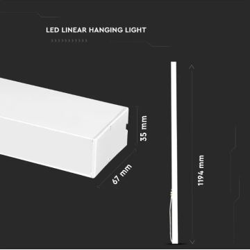 Suspension filaire SAMSUNG CHIP LED/40W/230V 4000K blanche