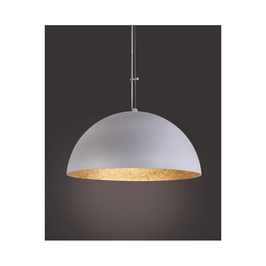 Suspension filaire SFERA 1xE27/60W/230V diam. 50 cm gris/doré