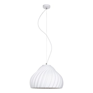 Suspension filaire SILVO 1xE27/60W/230V d. 38 cm blanc