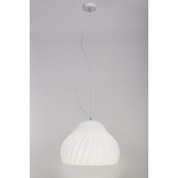 Suspension filaire SILVO 1xE27/60W/230V d. 38 cm blanc