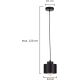 Suspension filaire SIMPLY BLACK 1xE27/60W/230V