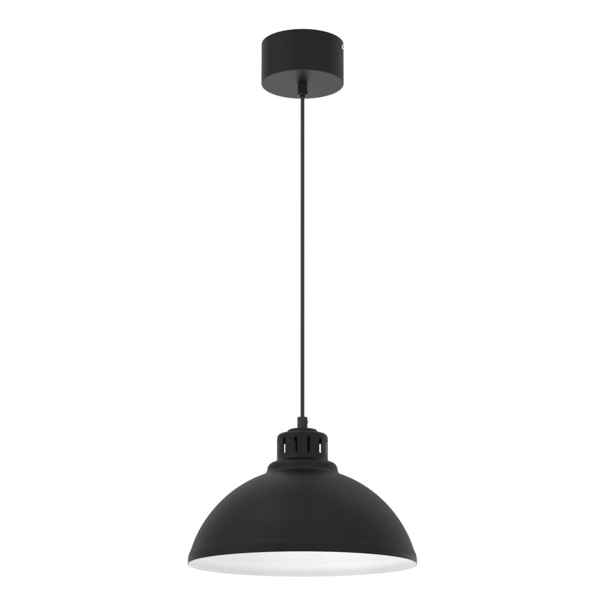 Suspension filaire SINGLE 1xE27/60W/230V diamètre 30 cm noire/blanche