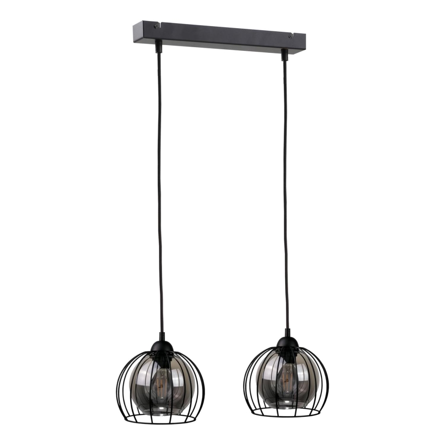 Suspension filaire SOLO BLACK 2xE27/60W/230V