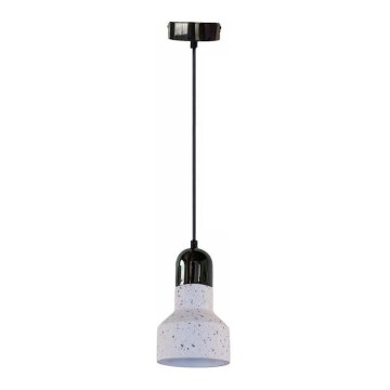 Suspension filaire TERRAZZO 1xE27/60W/230V d. 12 cm crème