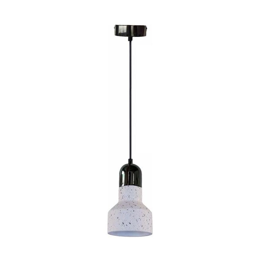 Suspension filaire TERRAZZO 1xE27/60W/230V d. 12 cm crème