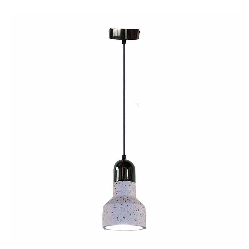 Suspension filaire TERRAZZO 1xE27/60W/230V d. 12 cm crème