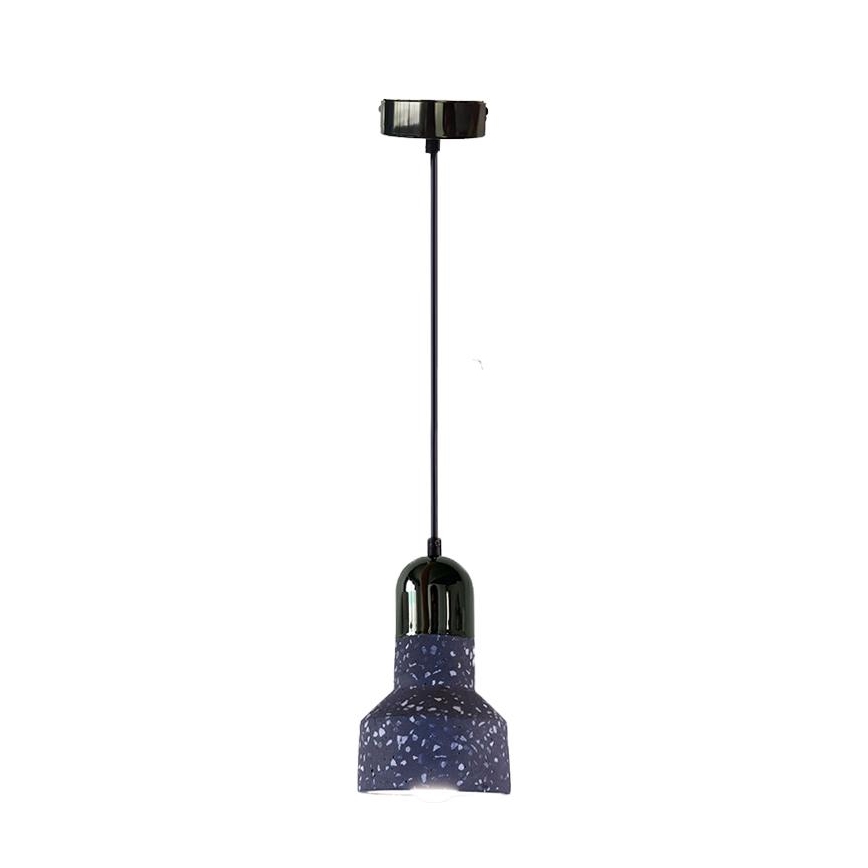 Suspension filaire TERRAZZO 1xE27/60W/230V d. 12 cm noir