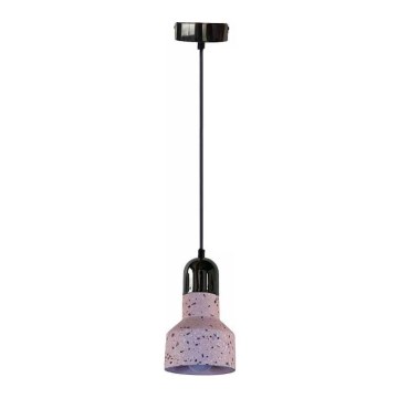 Suspension filaire TERRAZZO 1xE27/60W/230V d. 12 cm rouge