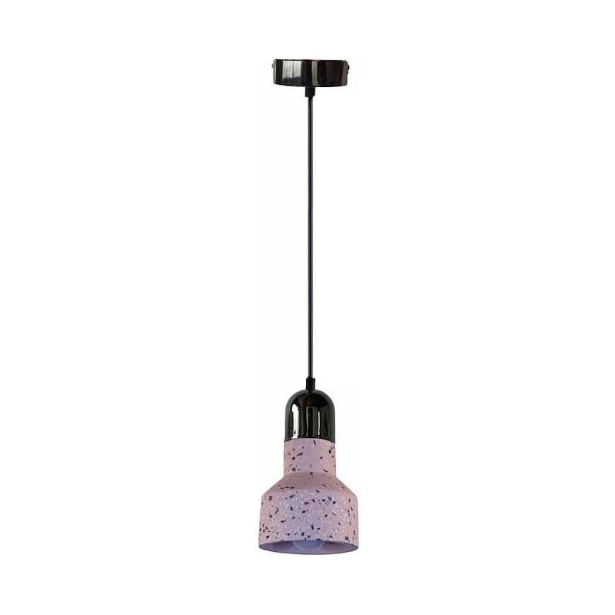 Suspension filaire TERRAZZO 1xE27/60W/230V d. 12 cm rouge