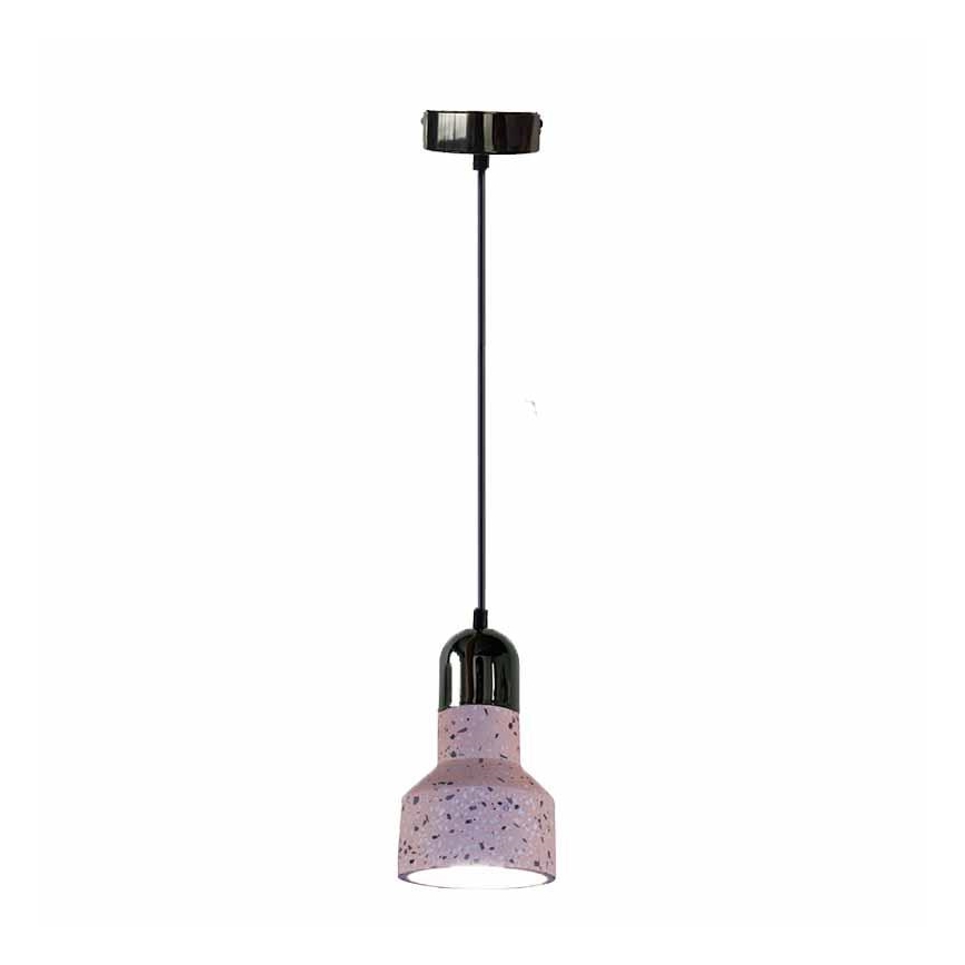 Suspension filaire TERRAZZO 1xE27/60W/230V d. 12 cm rouge