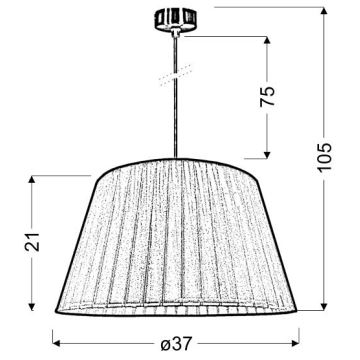 Suspension filaire TIZIANO 1xE27/60W/230V rose