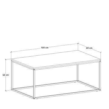 Table basse 42x100 cm marron