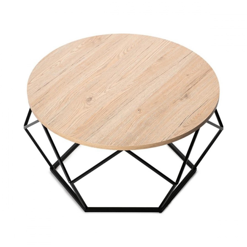 Table basse MARMUR 40x70 cm noire/marron