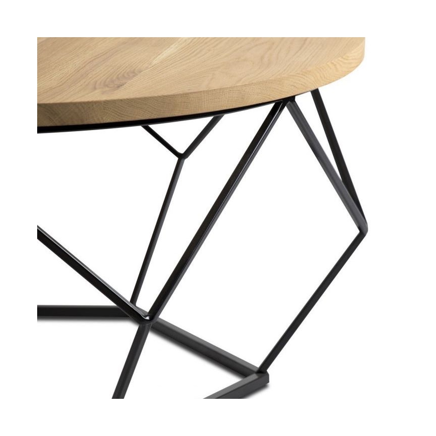 Table basse OAKLOFT 41,5x90 cm noire/chêne
