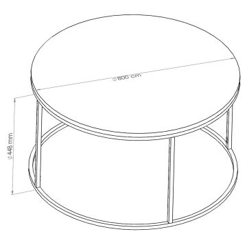 Table basse STARTIS 60x45 cm noir