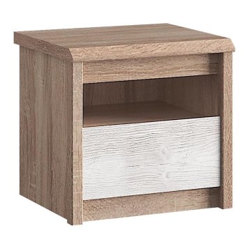 Table de chevet ENTO 45x46,5 cm chêne sonoma/blanc