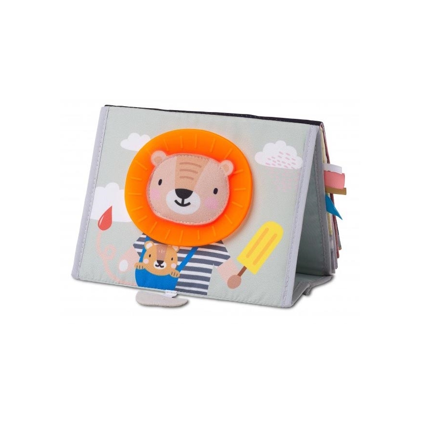 Taf Toys - Livre textile pour enfant avec miroir savane