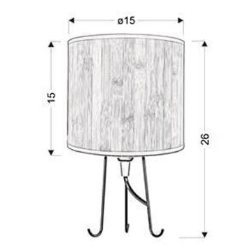 Tafel Lamp ADORA 1xE14/40W/230V eiken