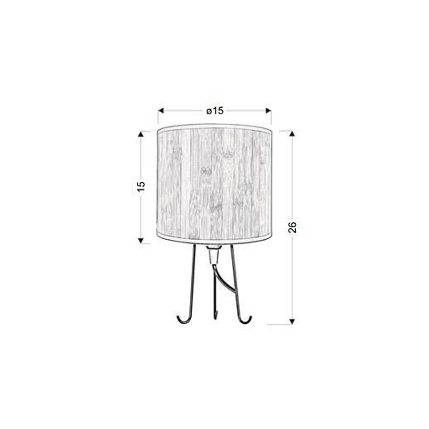 Tafel Lamp ADORA 1xE14/40W/230V eiken