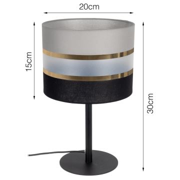 Tafel Lamp CORAL 1xE27/60W/230V zwart/grijs