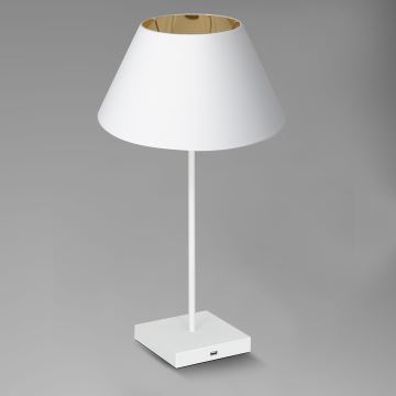 Tafel Lamp met USB verbinding 1xE27/60W/230V wit